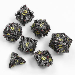 Cadre en alliage de zinc émail solide mdn RPG jeu ensemble dés en métal polyédriques - Product Image 4