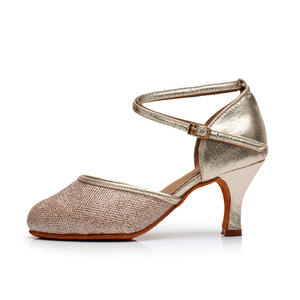 Zapatos de baile latino para mujer, Salsa, <span class=keywords><strong>Tango</strong></span>, fiesta de salón, zapatos de baile, satén, diamantes de imitación, rosa, niñas, boda, tacón alto, zapatillas de Jazz - Product Image 4