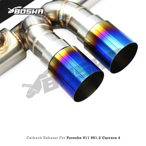 OEM Stainless Steel <b>Valved</b> for 991.2 4/S/4S 3.0T 2016-2018 Upgrade to Racing <b>Exhaust</b> System - Product Image 3