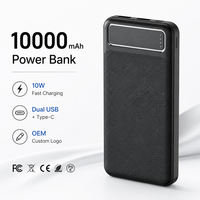 Banco de Energía de 10000 mAh para Regalos Corporativos, Cargador de Teléfono de 10000 mAh, Logotipo Personalizado, Venta al Por Mayor de Fábrica, CE RoHS FCC para Compradores Comerciales
