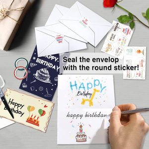 160 Gói 40 Mẫu Thiệp Chúc Mừng Sinh Nhật Số Lượng Lớn Đủ Loại Với 160 Phong Bì Trống 168 Miếng Dán Thiệp Cảm Ơn - Product Image 6