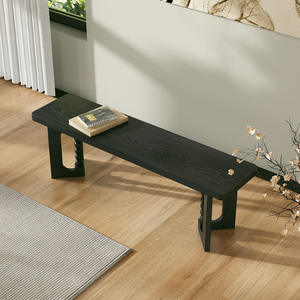 Banco de Madera Maciza, Banco Largo para Cambiar Zapatos, Diseño Retro, Muebles para el Hogar, Uso para Adultos - Product Image 4