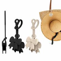 Clip magnétique portable Meetee BB188 en silicone pour chapeau, design nœud papillon, pour sac de voyage, sac à dos, accessoires de mode pour l'extérieur