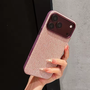 Funda Magnética para Teléfono con Logotipo Personalizado, Tejido de Lino, para iPhone 18 17 16 15 Pro Max, Textura de Lino, Antigolpes, Protectora, OEM, al por Mayor - Product Image 5