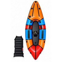 Packraft gonflable ultraléger en TPU, bateau gonflable compact pour une personne, embarcation de randonnée en eau vive pour les voyages d'aventure