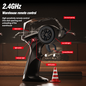 <span class=keywords><strong>Coche</strong></span> de Carreras Retro RC a Escala 1:64 - Juguete de Carreras de Escritorio Inalámbrico 2.4G con Luces LED, Distancia de Control de 50m para Decoración de Habitación Infantil - Product Image 1