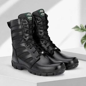 Bottes en cuir pour hommes durables avec semelle antidérapante, confortables, élégantes, décontractées, pour tous les jours, chaussures d'hiver - Product Image 1