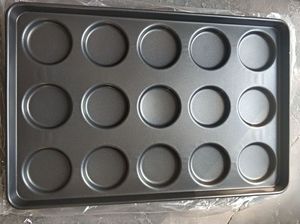 Harga Murah Kualitas Tinggi Loyang <span class=keywords><strong>Burger</strong></span> 15 Lubang Anti Lengket & Lepas Cepat Loyang Hamburger Loyang Kue Muffin - Product Image 5