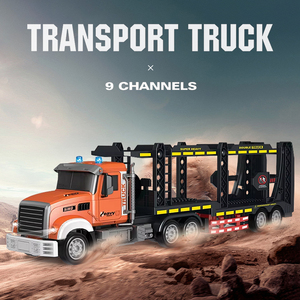 JinYing Kids <b>Toy</b> Rc Trucks 2.4G 1:12 9CH <b>Remote</b> <b>Control</b> Model Truck Trailer Set <b>Toy</b> With Light Music - Product Image 2