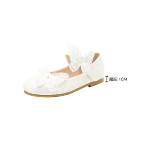 Zapatos Mary Jane para Niña, con Lazo, Estilo Princesa, Suela Suave, Blancos, para Vestir, Zapatos Infantiles - Product Image 1