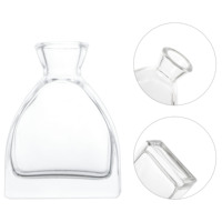 Flacon d'aromathérapie en verre transparent de luxe personnalisé de 100 ml avec bâtonnets diffuseurs et impression sérigraphique