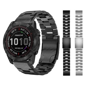 Pour <span class=keywords><strong>Garmin</strong></span> <span class=keywords><strong>Fenix</strong></span> 7 <span class=keywords><strong>7X</strong></span> 6X Pro 5 5X Plus Bracelet 22mm 26mm Y perle libération rapide Bracelet de montre en acier inoxydable en alliage de titane - Product Image 1