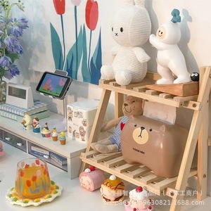 Multifunctional indoor minimalist multi-layer <b>desktop</b> storage rack, flower stand, student desk organizer, dormitory bedroom - Product Image 5