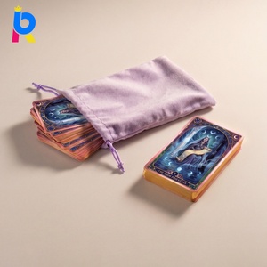 Jeu <span class=keywords><strong>de</strong></span> cartes <span class=keywords><strong>de</strong></span> tarot personnalisé haut <span class=keywords><strong>de</strong></span> gamme à bords dorés, très demandé, avec <span class=keywords><strong>pochette</strong></span> <span class=keywords><strong>de</strong></span> rangement en velours pour la divination et la méditation spirituelle - Product Image 4