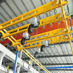 Manejo eficiente de taller interior con fácil desmontaje Sistema de grúa de monorriel aéreo independiente debajo de la suspensión proporcionado 1 Juego