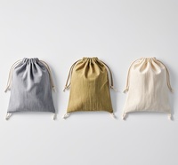 Sacs à cordon en toile recyclée de coton écologique de taille personnalisée