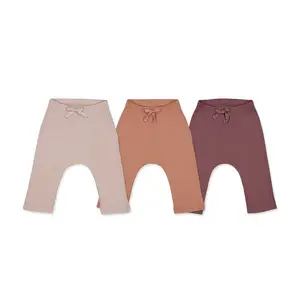 Quần Thường Ngày Cho Bé Mới 2022 Quần Legging Cho Bé Mùa Thu Thoải Mái Quần Trẻ Em 100% Cotton Màu Trơn