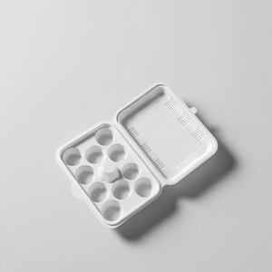 Bandeja de 10 compartimentos para Xiaolongbao con tapa, tipo concha, para llevar, contenedor desechable de PP para Shaomai, dumplings al vapor y dim sum - Product Image 3