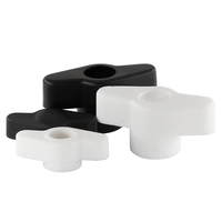 Écrou à poignée en plastique M3 M6 M8, écrou à oreilles en T, couleur noire, insert en laiton, écrou à pouce en T, entièrement fileté, autobloquant