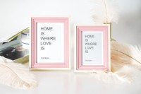 Bingkai Foto Meja Dekorasi Rumah Gaya Modern Putih Pink Ps Bingkai Gambar Modern Desain Baru Karya Seni Modis Bingkai Foto