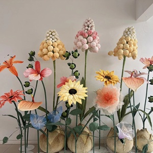 Hoa nhân tạo Anh Túc hoa lụa trang trí lễ hội cung cấp bên trung tâm mua sắm ảnh đạo cụ cửa sổ hiển thị <span class=keywords><strong>E166</strong></span> - Product Image 1