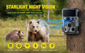 4K 48MP 13MP SONY Capteur natif WiFi Bluetooth Wild Game Trail <span class=keywords><strong>Camera</strong></span> avec 850nm LEDs 65ft Portée de détection pour la <span class=keywords><strong>chasse</strong></span> - Product Image 4