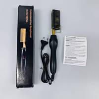 Peigne lissant électrique anti-brûlure, peignes de pressage anti-brûlure pour perruques, cheveux afro, perruques en dentelle et barbe