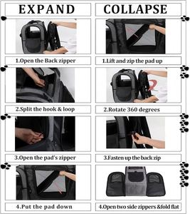 Échantillon gratuit : Sac de transport pour animaux de compagnie en cabine, sac de transport pour chat approuvé par les compagnies aériennes avec tapis en flanelle, sacs de transport pour petits chiens avec bretelles - Product Image 5