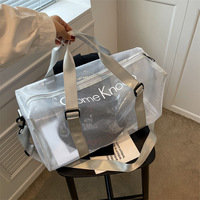 Bonbons couleur gelée PVC fourre-tout Gym Sport Yoga sac de voyage dépenser nuit sac robuste clair sac de sport pour les femmes