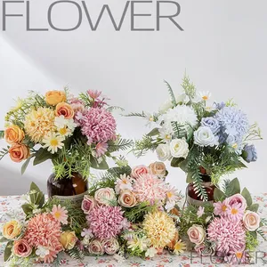 Piccolo Bouquet Artificiale di Denti di Leone e Rose per Decorazioni Natalizie, di Laurea, di Halloween; per Matrimoni e Arredamento Casa - Product Image 2