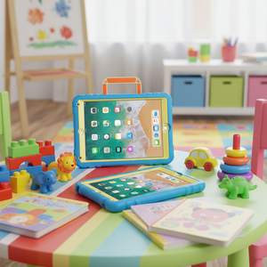 Housse de protection pour tablette HGD Kid antichoc avec poignée et support 9,7 pouces pour iPad Air 2 Air, avec cadre étanche - Product Image 1