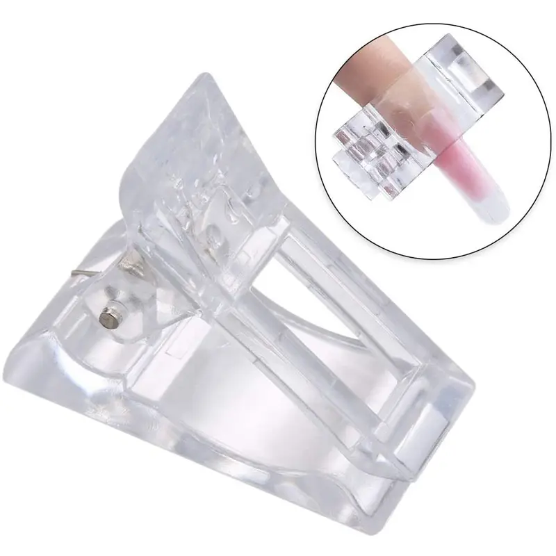 Transparent Gel Quick Building Nail Tips Clips Finger Nail Extension UV LED Plastic Builder Clamps Manicure Nail Art