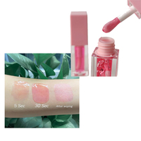 Huile à lèvres repulpante végane personnalisable avec votre logo, couleur noire changeante, pailletée, marque privée, gloss de luxe, huile à lèvres repulpante