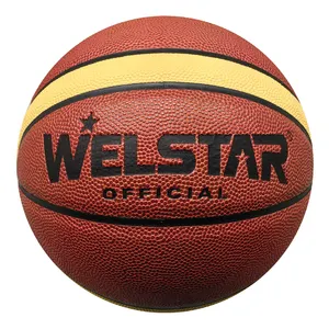 Pallone da basket laminato da allenamento in pelle di dimensioni ufficiali di pallacanestro in PU personalizzato