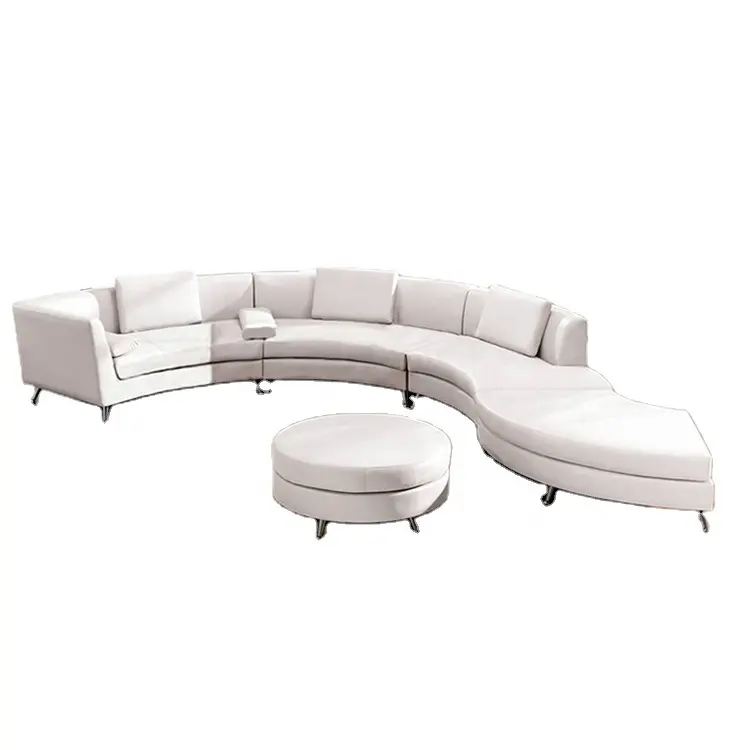 Nuovo design in stile europeo mobili soggiorno componibile moda divano in vera pelle set di divani a 6 posti