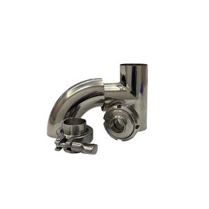 ข้อต่อท่อสุขาภิบาลเกรดอาหารข้อต่อท่อสแตนเลสสั้นเชื่อมข้อศอกเรียบมาตรฐานบูชมาตรฐาน - Product Image 1