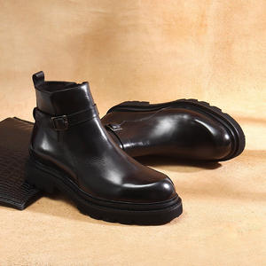 Gran Promoción 2025: Botas Chelsea Clásicas de Cuero Genuino Impermeables para Hombre, Estilo Británico de Caña Alta, Brillantes y Elegantes - Product Image 3