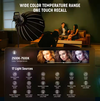 Luz de Video NEEWER FS300C RGB de 300W con Montura Bowens para Fotografía y Transmisión en Vivo para Grabación de Video