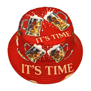 Chapeau <span class=keywords><strong>de</strong></span> <span class=keywords><strong>pêcheur</strong></span> unisexe Landfond Accessory, nouveau motif lettres et bière, style européen et américain, chapeau <span class=keywords><strong>de</strong></span> soleil printemps-été - Product Image 5