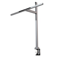 Lampe de bureau LED avec commande tactile et design moderne, pince réglable en hauteur, bras long pour la maison et le bureau