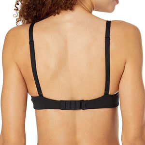 Camiseta de realce sencilla certificada por encargo del OEM, ropa interior de sujetador de chica de algodón orgánico para mujeres grandes - Product Image 3