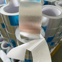 Ruban adhésif en aluminium renforcé de fibre de verre, résistant à l'eau, de qualité industrielle, couleur argent