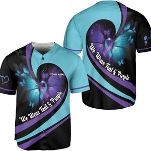 Camiseta de Béisbol Academysoccer para Prevención y Apoyo a la Salud Mental, Unisex, Anti-UV, Absorbe la Humedad, Manga Corta - Product Image 5