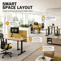 Base de bureau électrique moderne blanche convertible assis-debout, poste de travail ergonomique à moteur unique, hauteur réglable