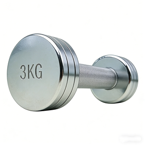 Mancuernas de Peso Fijo de Acero Cromado de 3 kg para Entrenamiento Físico en Casa - Product Image 4