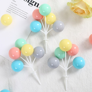 ท็อปเปอร์เค้กบอลลูนพลาสติกหลากสีรูปทรงกลมสำหรับตกแต่งวันเด็ก - Product Image 2