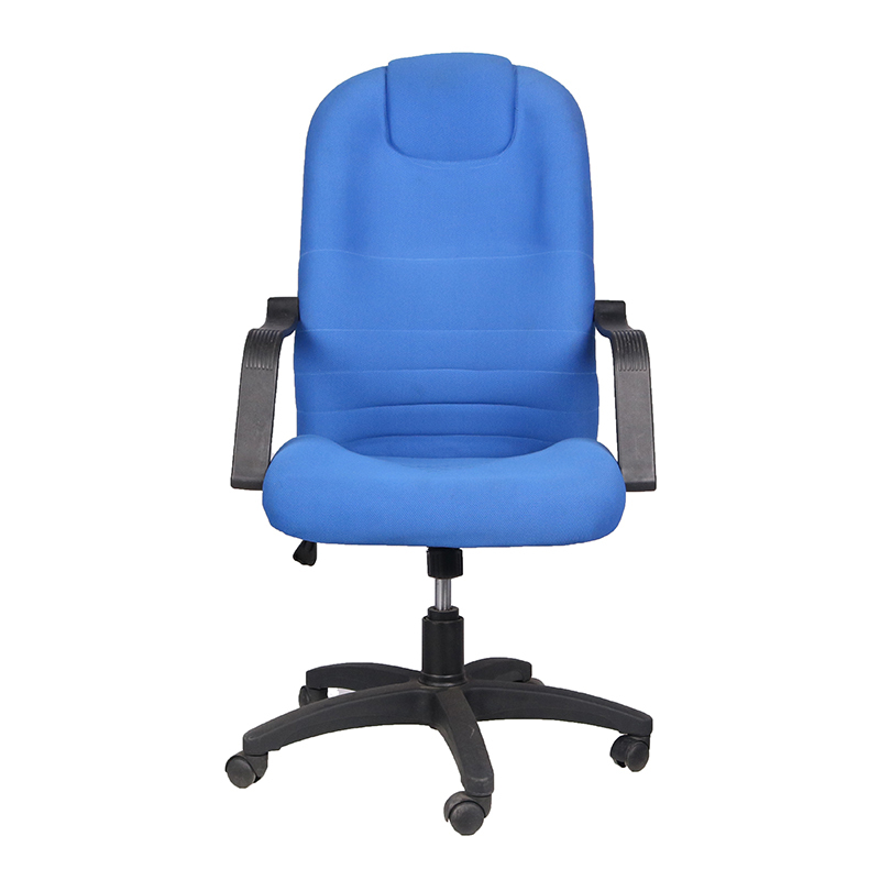 High back rugged blue fabric staff swivel executive office chair