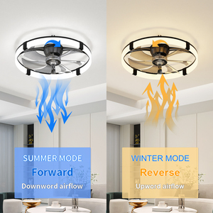 23.6'' <b>Ceiling</b> Fan With <b>Light</b> Infinite Dimming Plastic DC Motor <b>Remote</b> App <b>Control</b> Timing Low Noise for bedroom dining room - Product Image 3