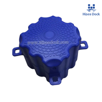 Ponton flottant modulaire simple en PEHD en forme de H, bloc antidérapant pour quai flottant, plateforme aquatique, aquaculture et construction
