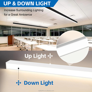 Luminaire linéaire LED moderne, installation facile, lampe de plafond LED à économie d'énergie pour l'éclairage intérieur de bureaux, maisons et cuisines - Product Image 3
